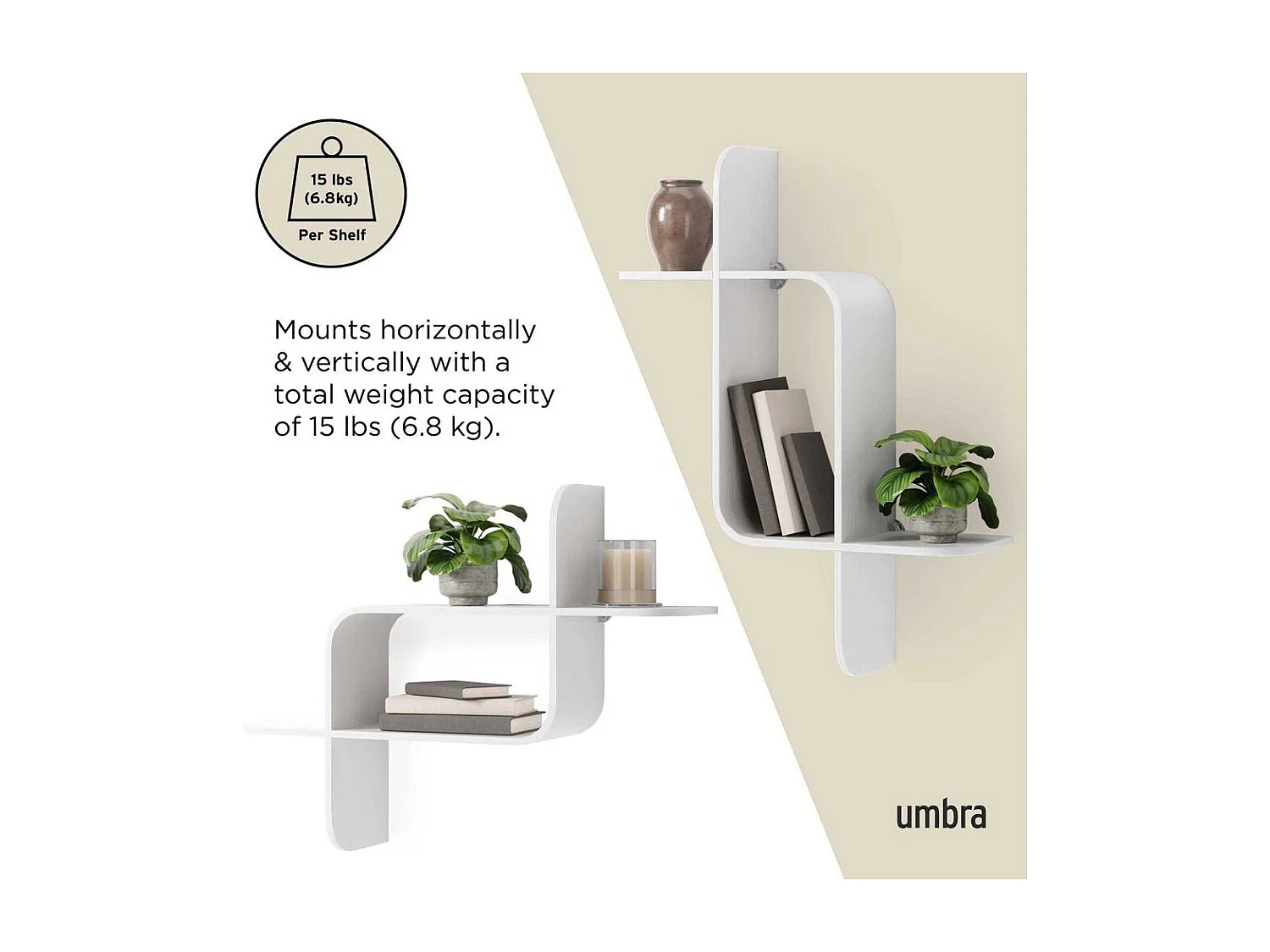 Etagère murale Montage Blanc  Umbra