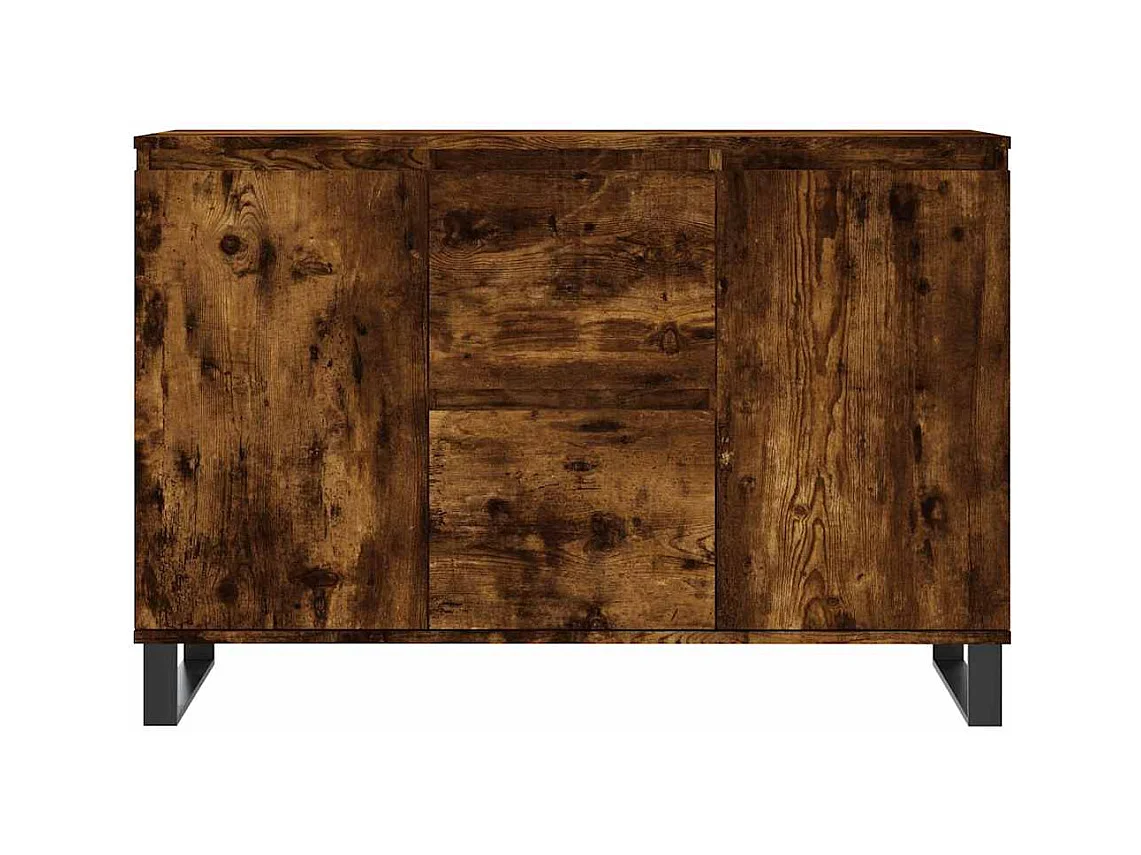 Dressoir 101,5x35x70 cm bewerkt hout gerookt eikenkleurig