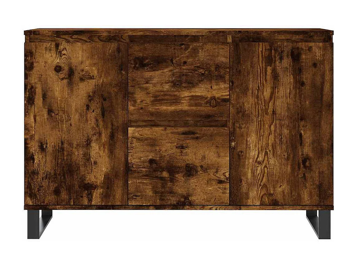 Aparador de madera de ingeniería roble ahumado 101,5x35x70 cm