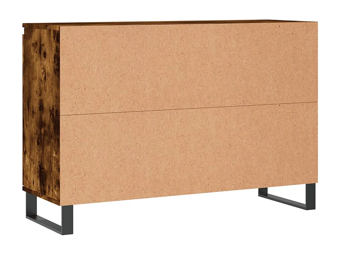 Aparador de madera de ingeniería roble ahumado 101,5x35x70 cm