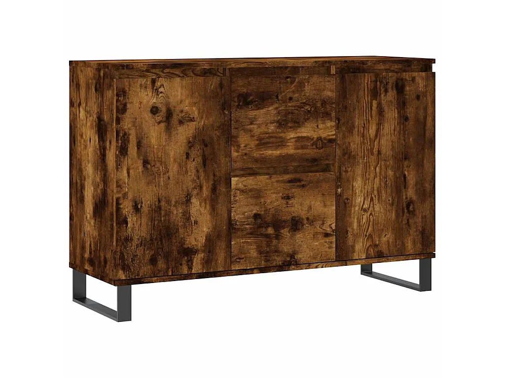 Aparador de madera de ingeniería roble ahumado 101,5x35x70 cm