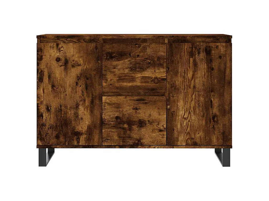 Aparador de madera de ingeniería roble ahumado 101,5x35x70 cm