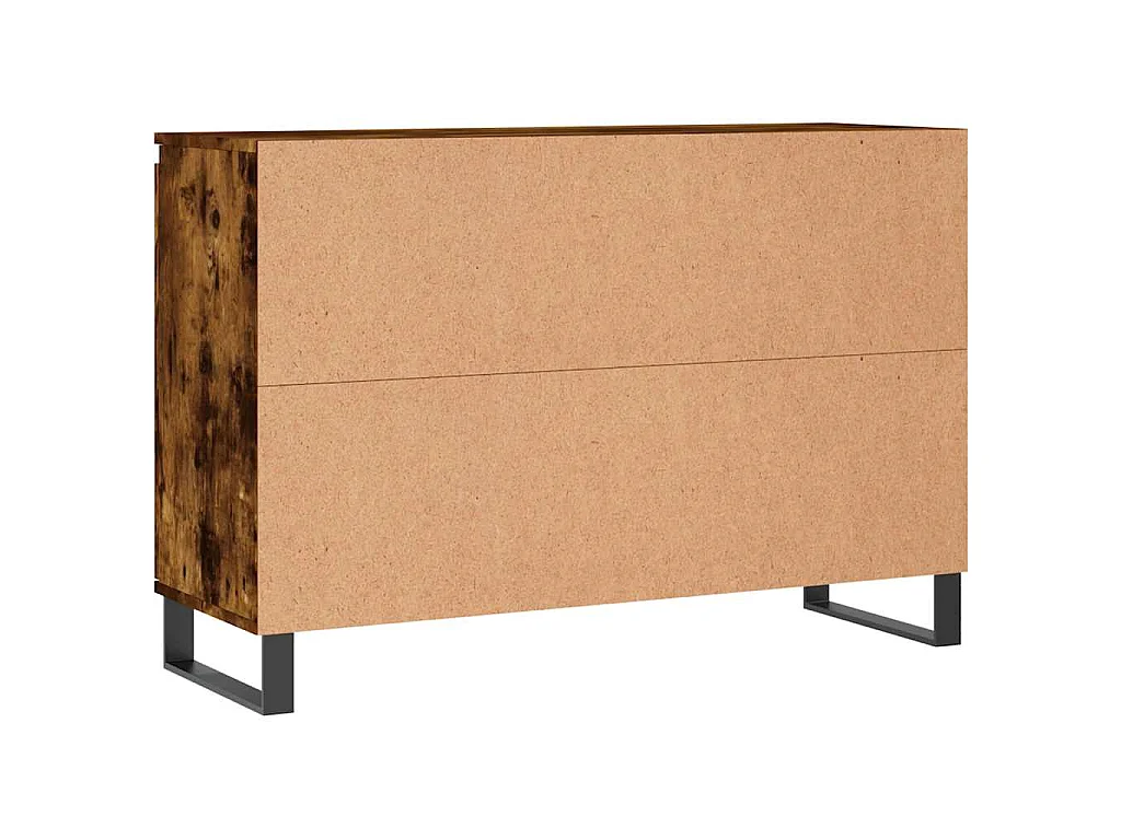 Dressoir 101,5x35x70 cm bewerkt hout gerookt eikenkleurig