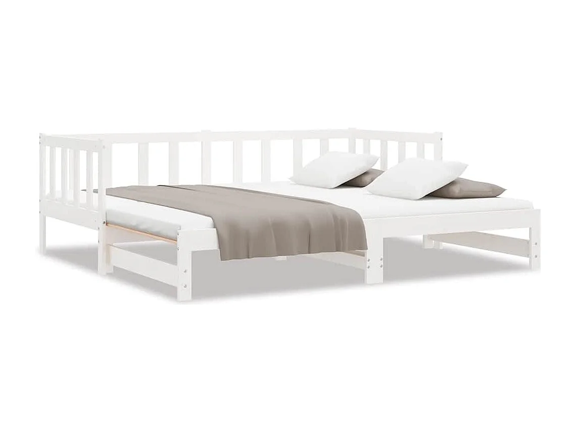 Lit de jour et lit gigogne sans matelas 90x200 cm bois massif