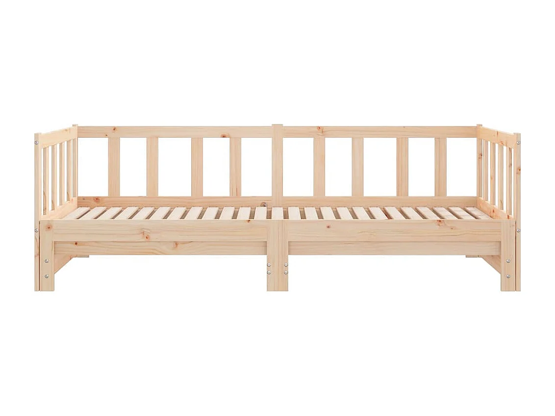 Lit de jour et lit gigogne sans matelas 90x200 cm bois massif