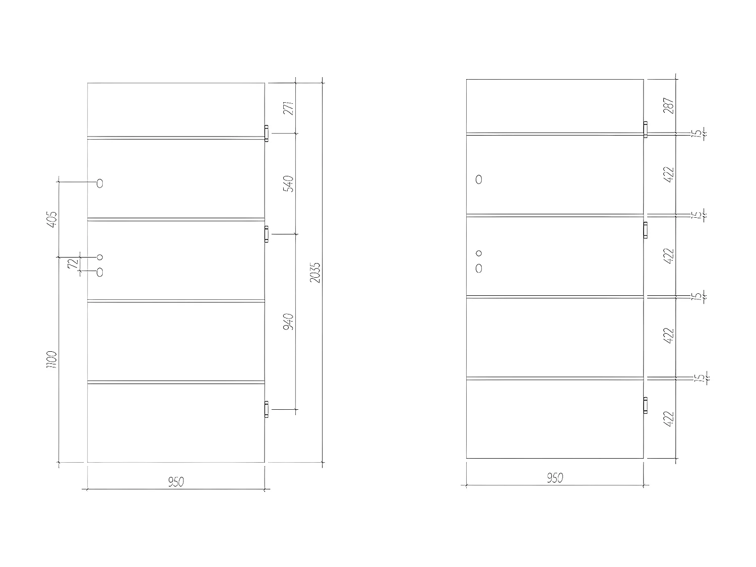 Porta de entrada em aço sólido e inox H207 x L100 cm natural escuro - abrindo para a direita - NAXARA