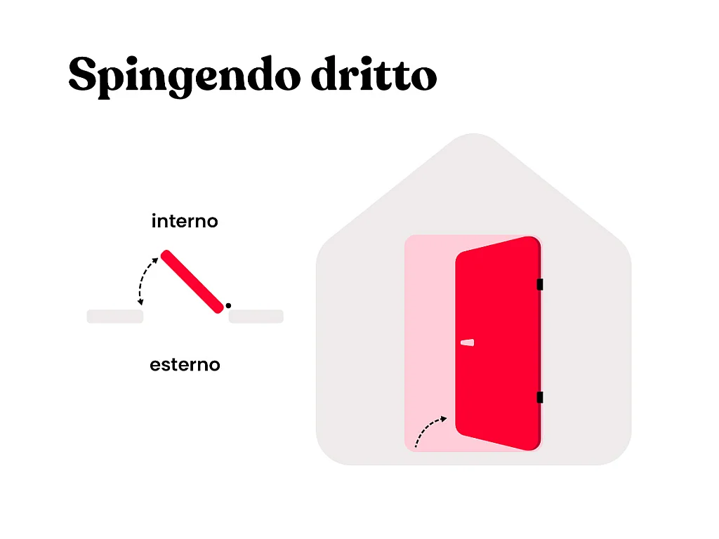 Porta d'ingresso H207 x L100 cm in Acciaio massiccio e Inox Naturale scuro apertura a destra  - NAXARA