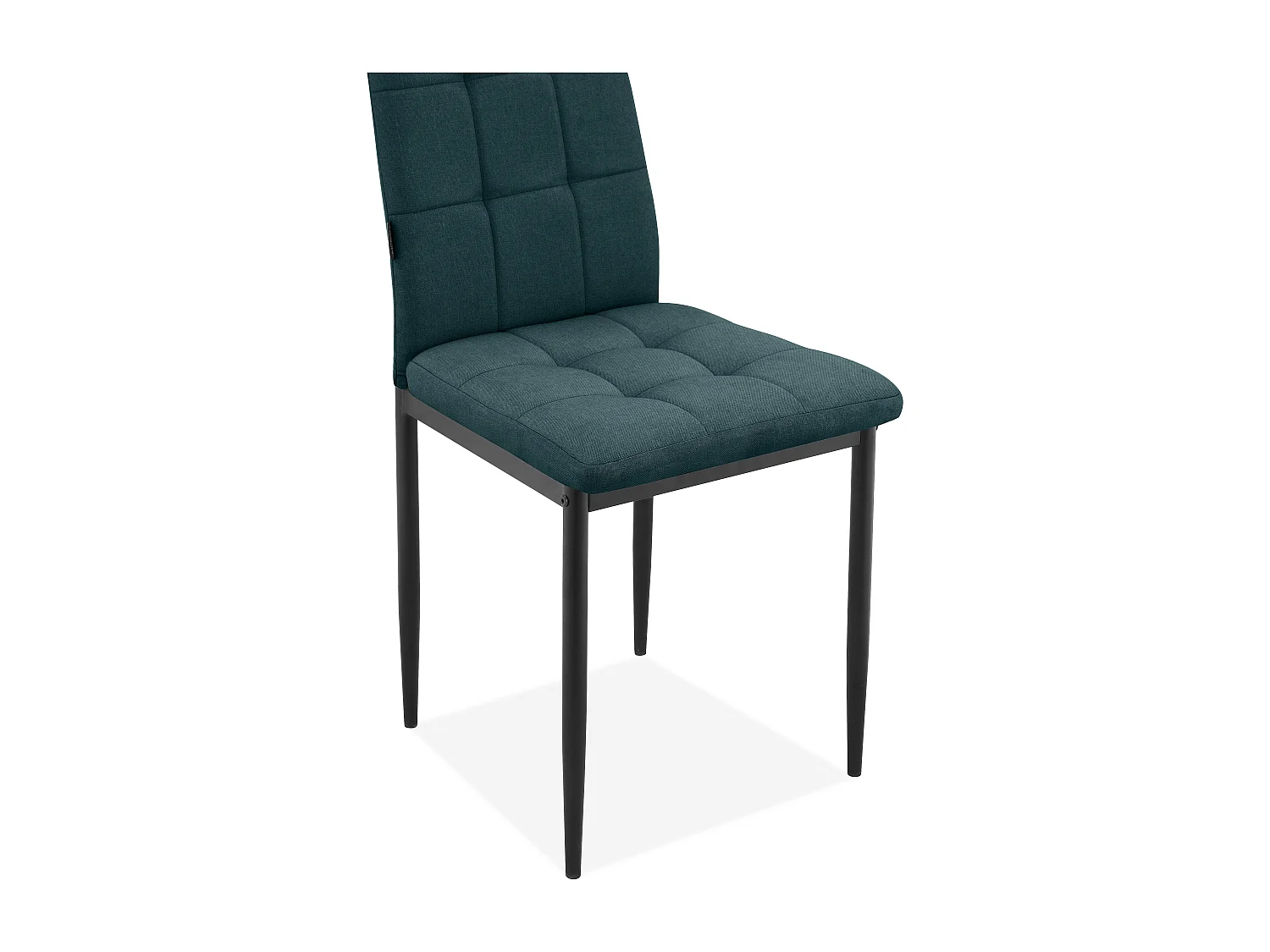 Becca | Lot de 2 chaises en tissu vert foncé
