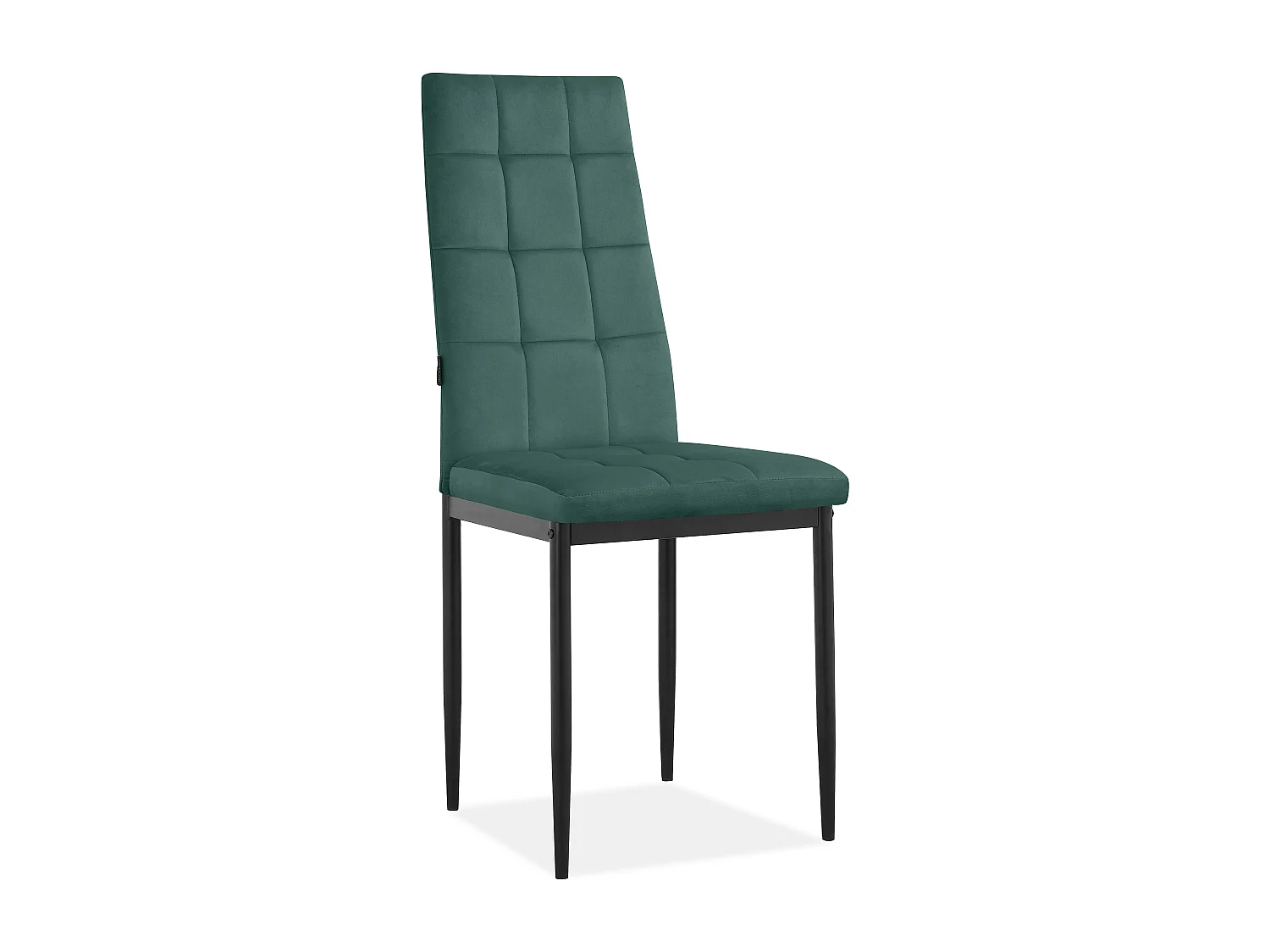 Becca | Lot de 4 chaises en velours vert foncé