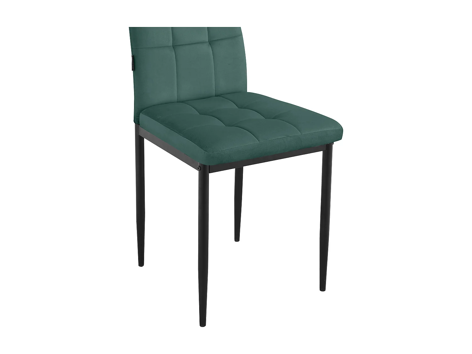 Becca | Lot de 4 chaises en velours vert foncé
