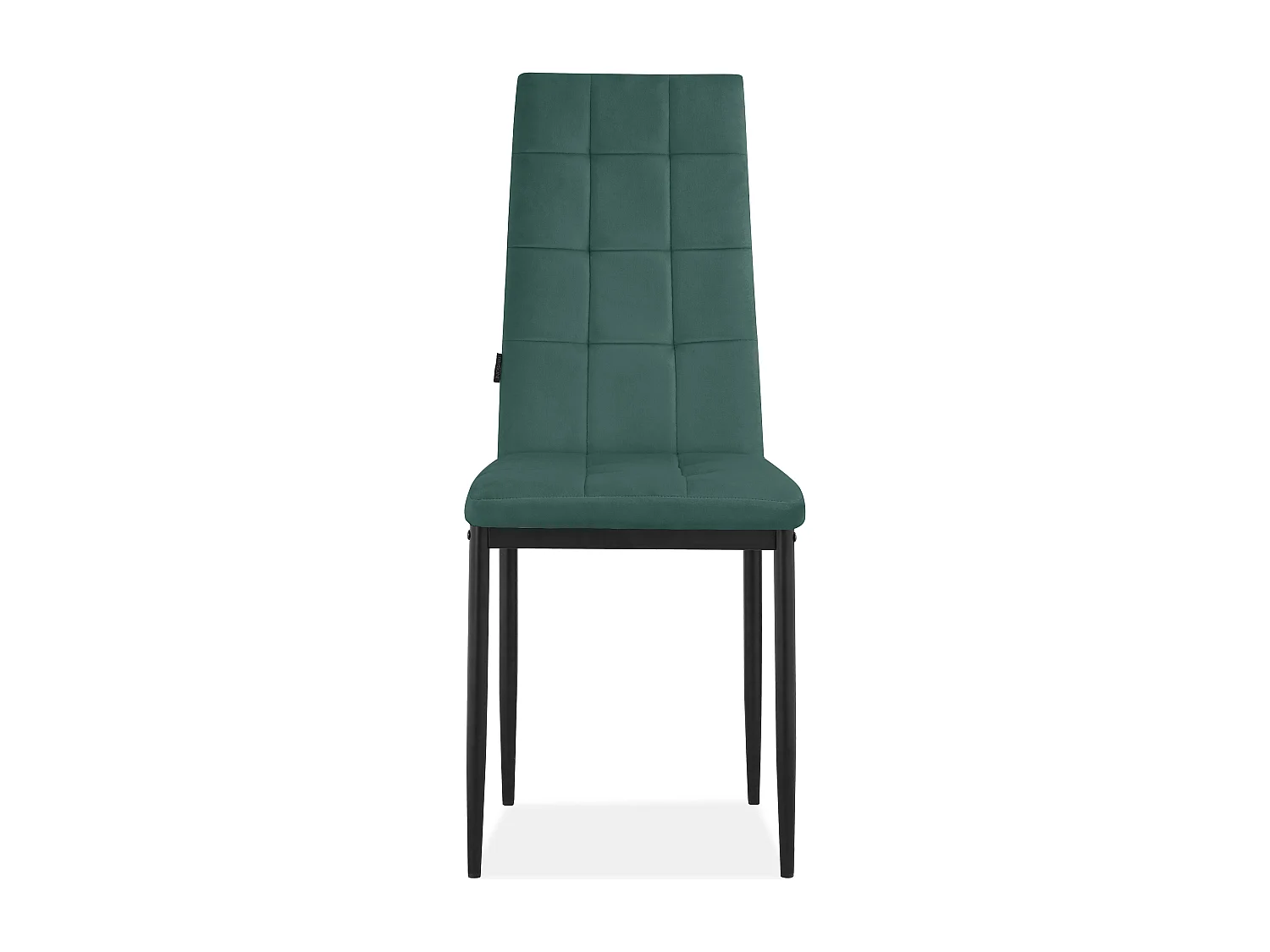 Becca | Lot de 4 chaises en velours vert foncé