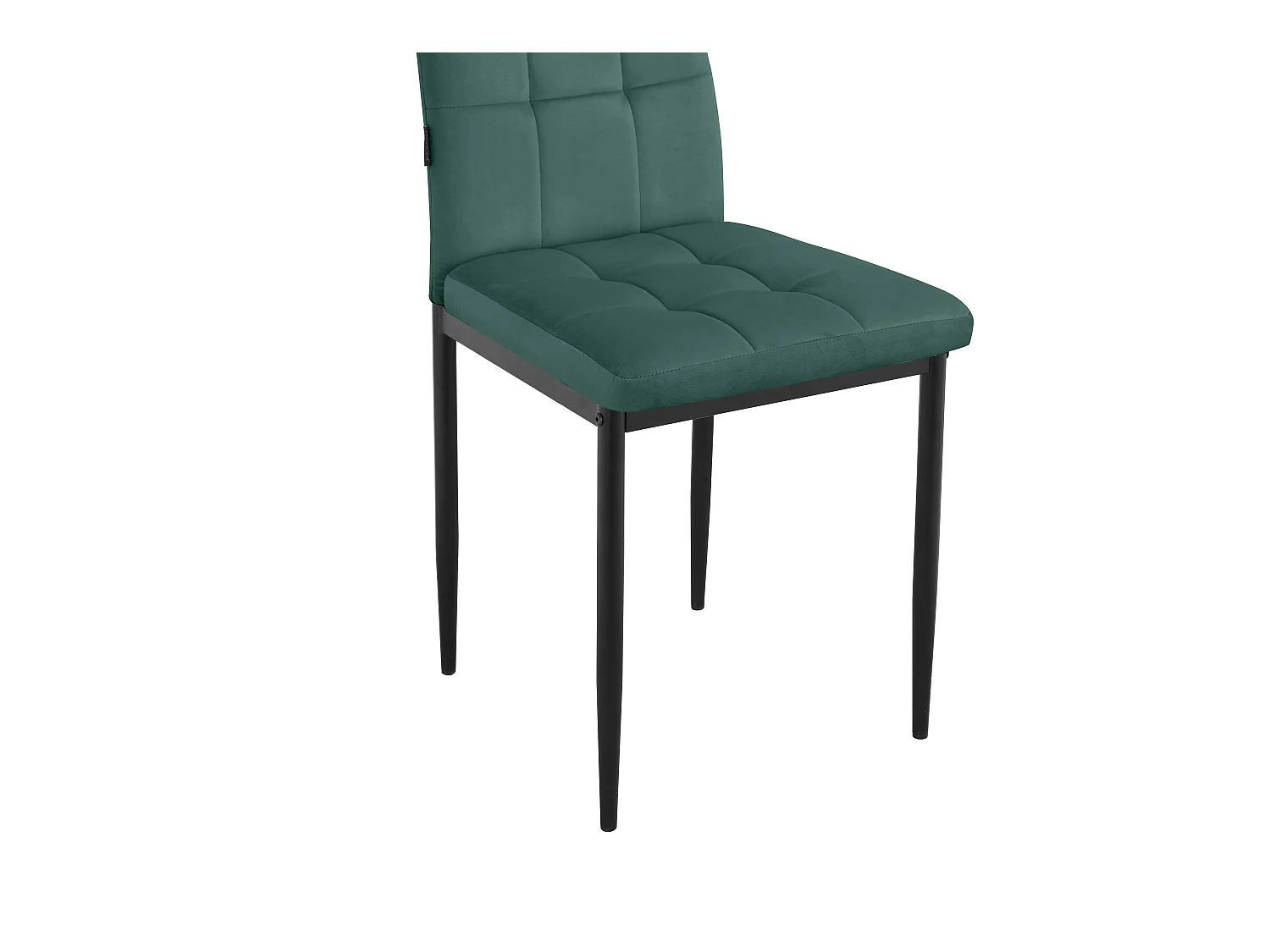 Becca | Lot de 4 chaises en velours vert foncé