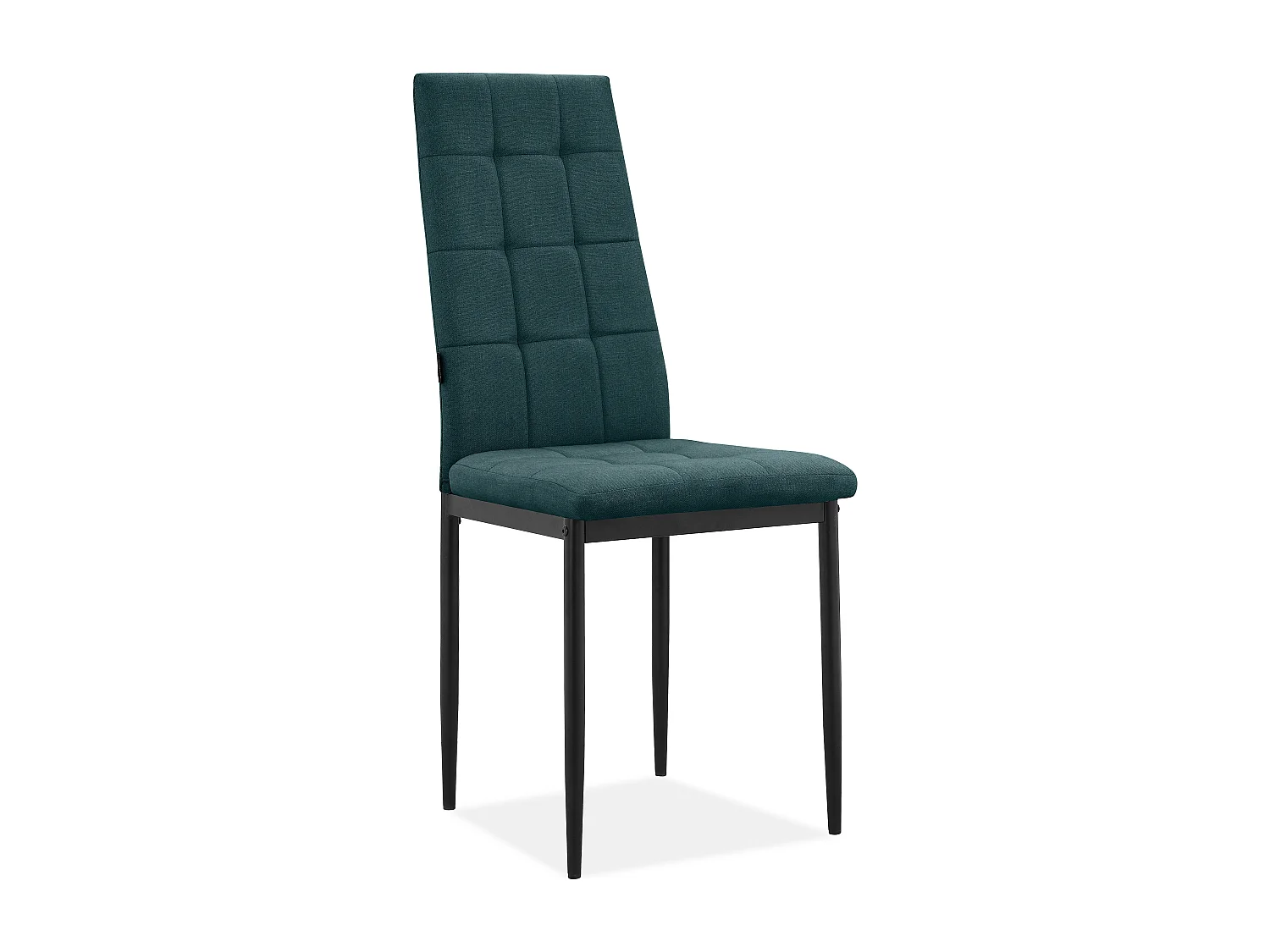 Becca | Lot de 4 chaises en tissu vert foncé