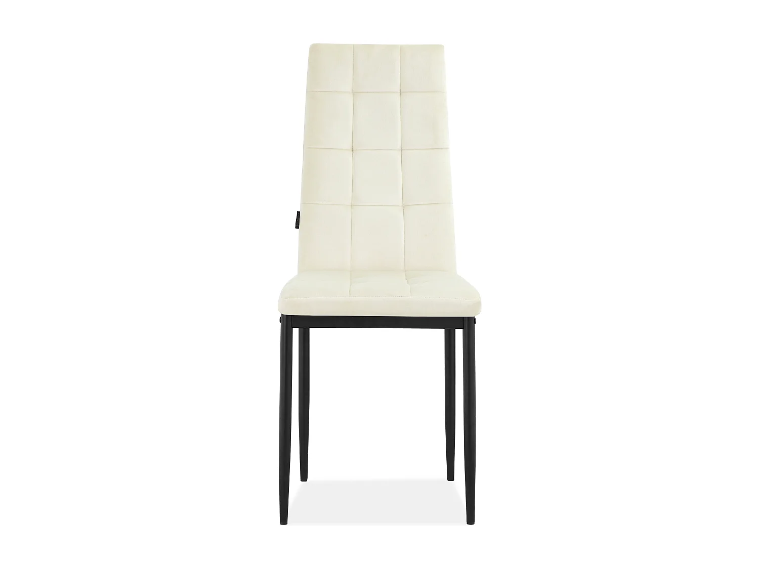 Becca | Sedia da pranzo in velluto crema 2 pezzi