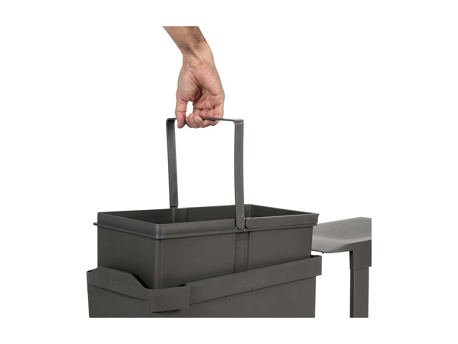 Poubelle fixation inférieure et extraction automatique 30 L