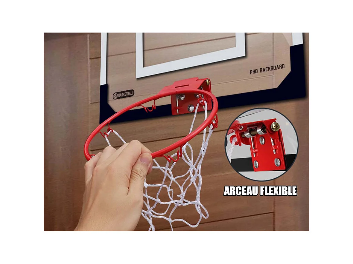 Mini panier de basket avec accroches de porte