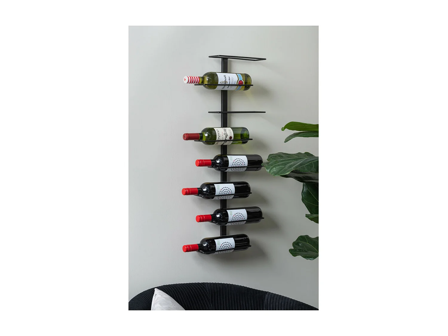 Porte-bouteilles mural H81cm Noir  Present Time