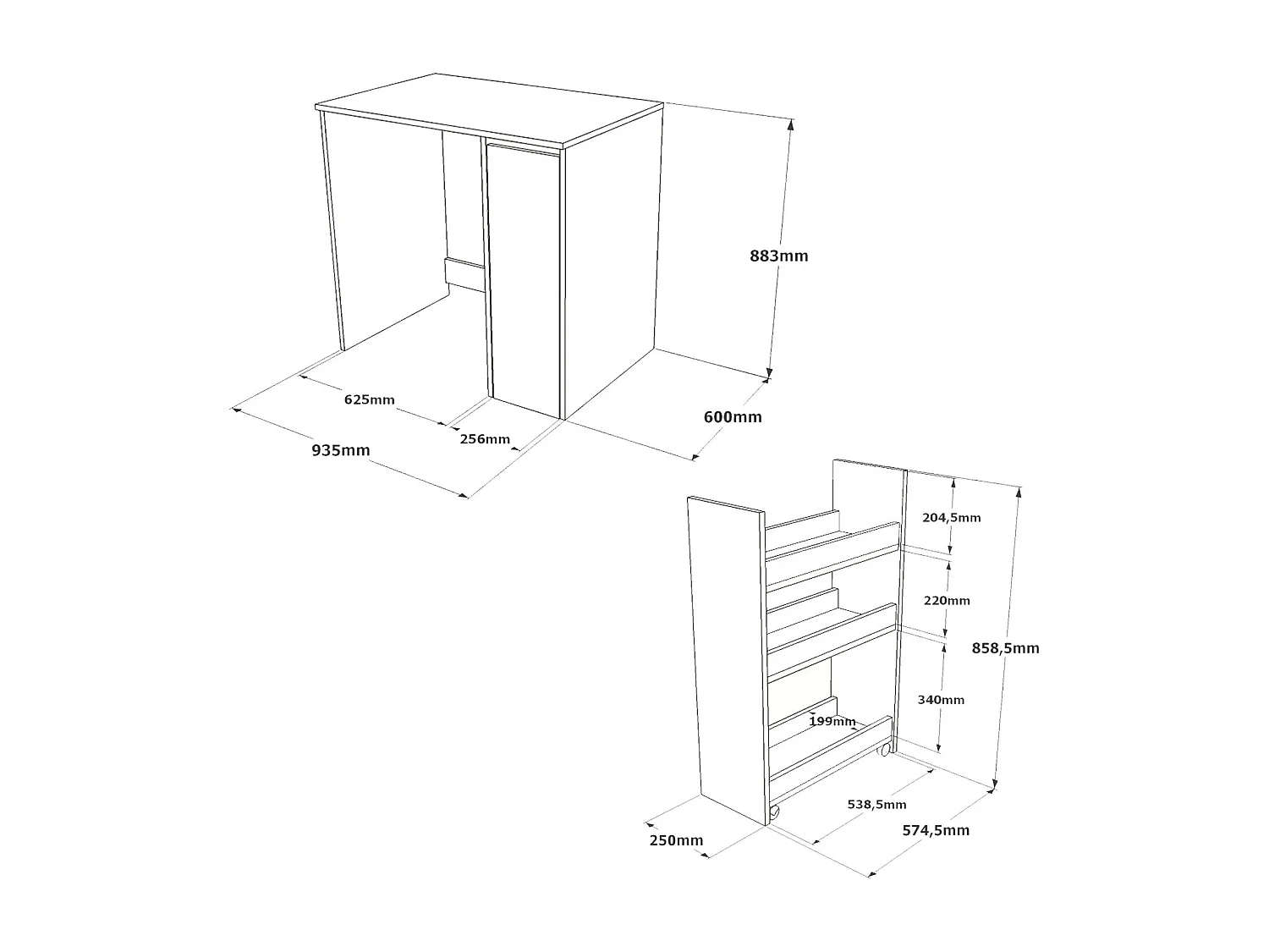 Armoire de Rangement pour Machine à Laver en Bois Blanc et Bois Naturel