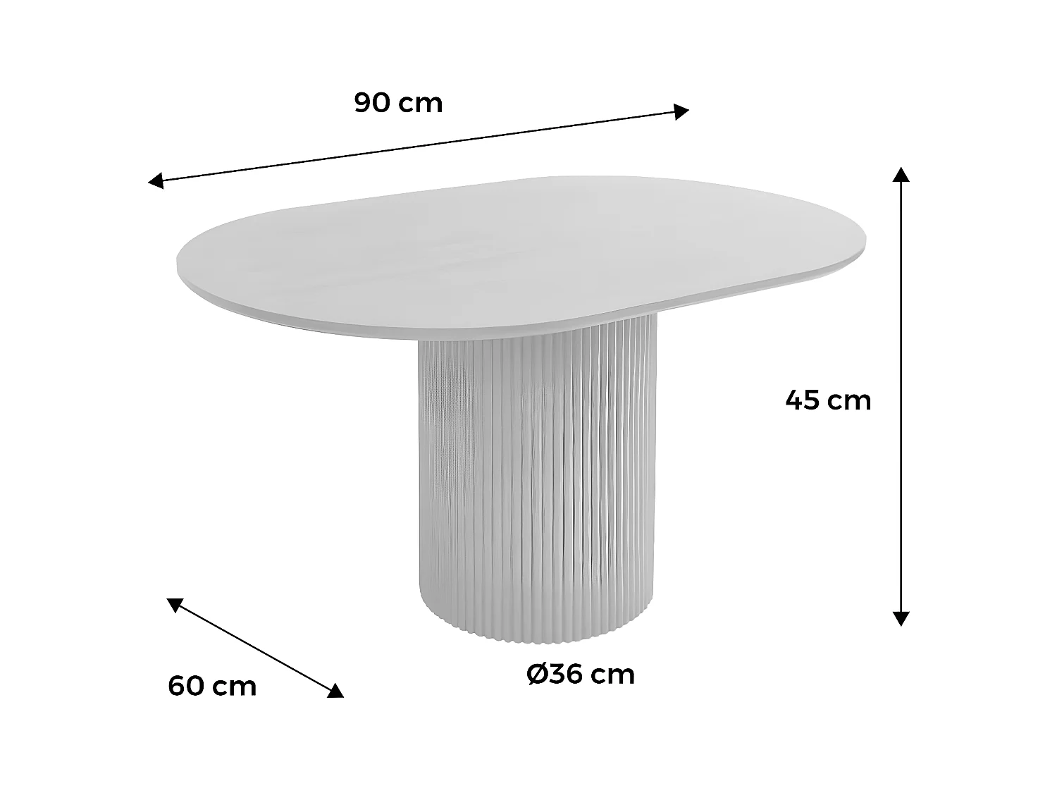 Mesa de centro con efecto de madera nogal