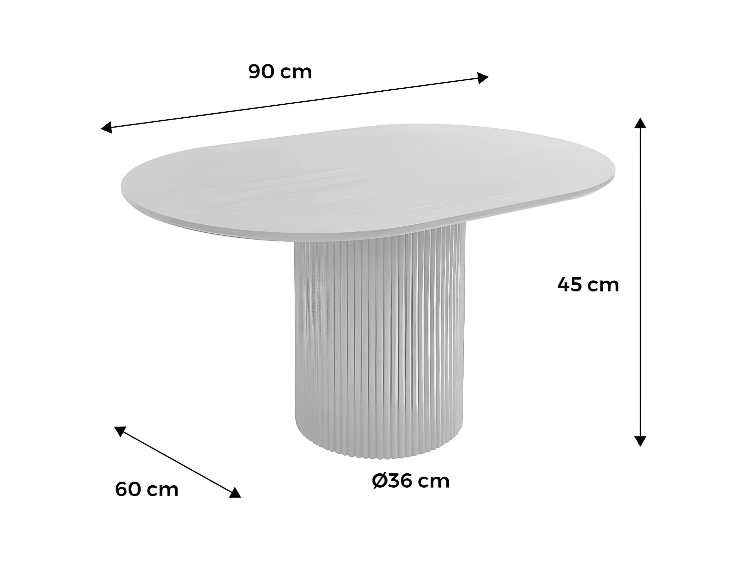 Mesa de centro con efecto de madera nogal
