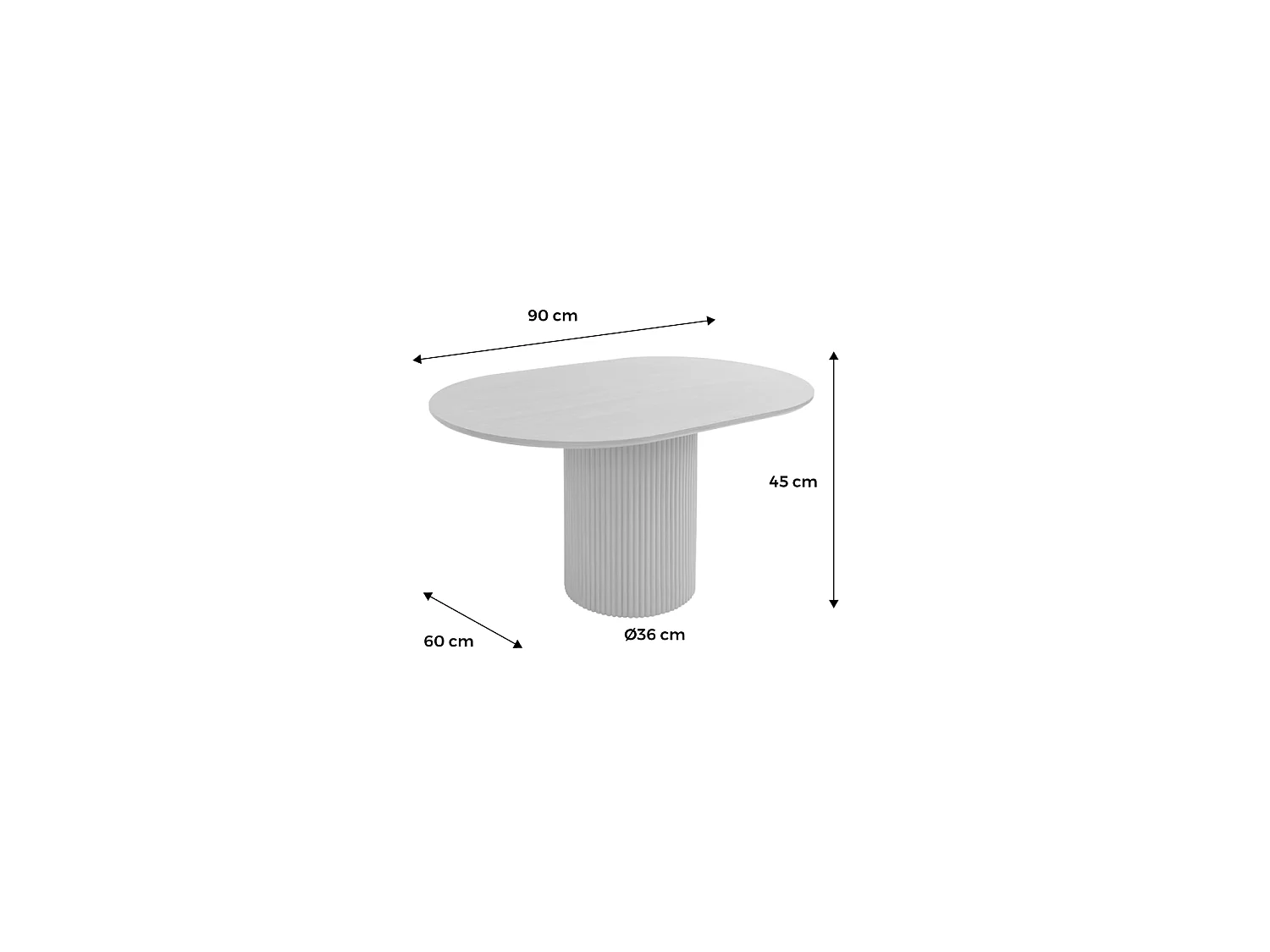Table basse oblongue décor bois sculpté 90cm. couleur noyer