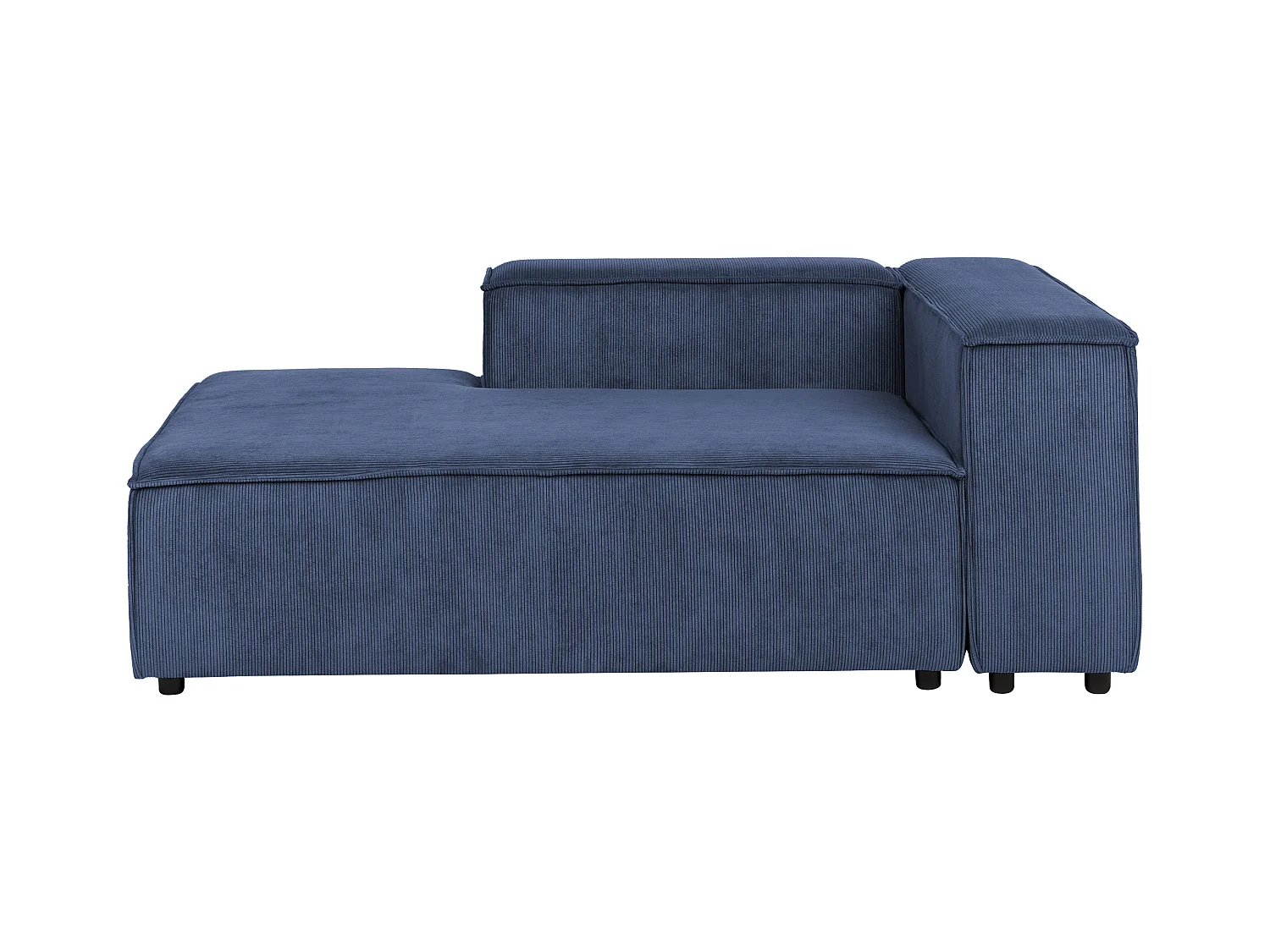 Chaise longue APRICA Velours côtelé Bleu foncé