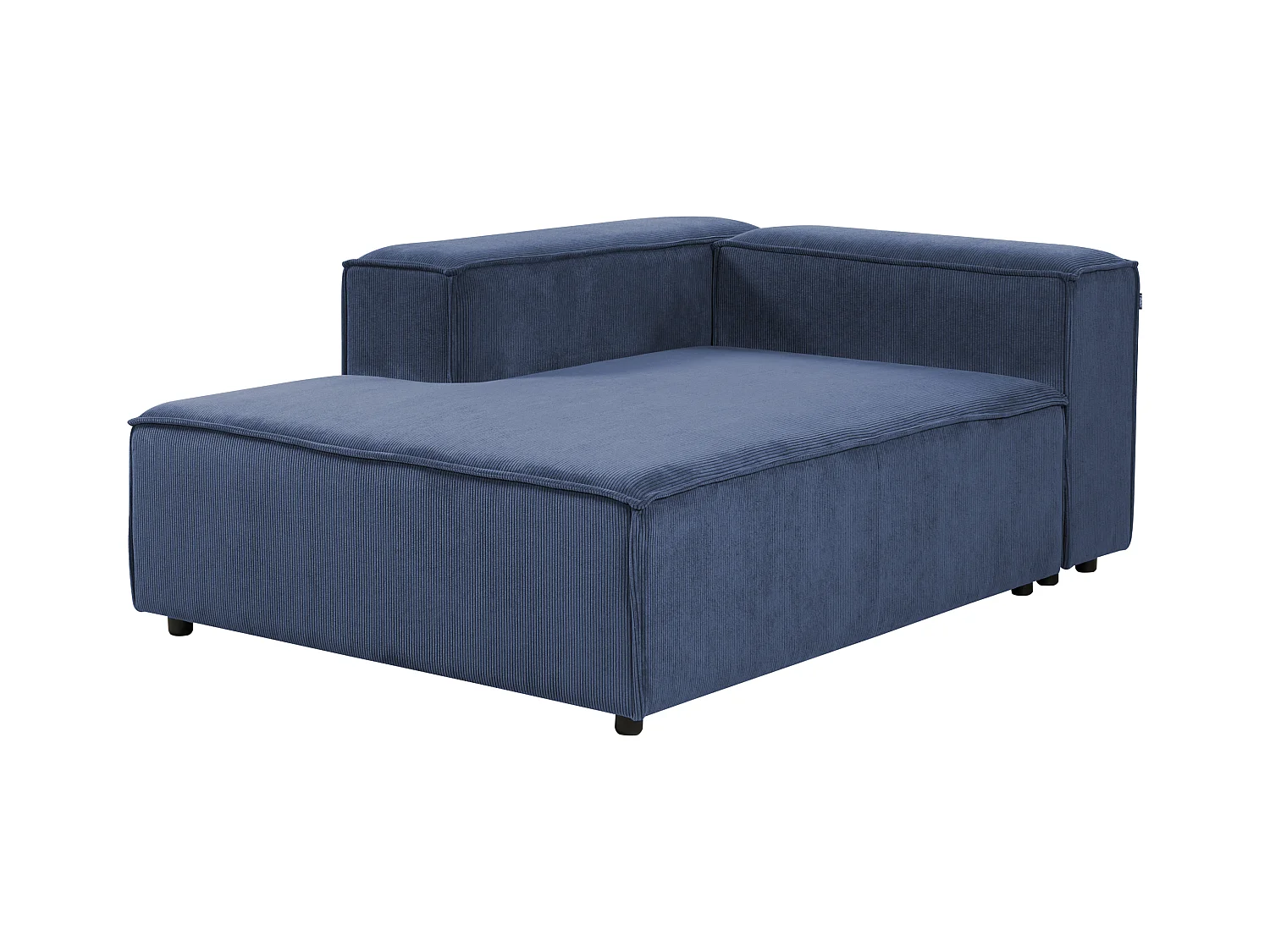 Chaise longue APRICA Velours côtelé Bleu foncé