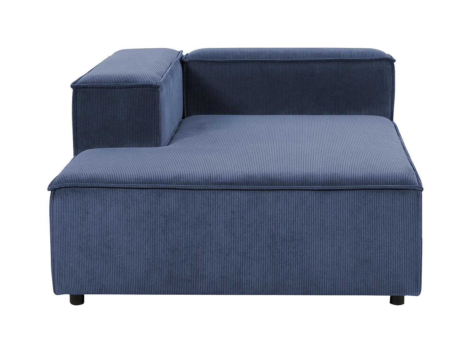 Chaise longue APRICA Velours côtelé Bleu foncé