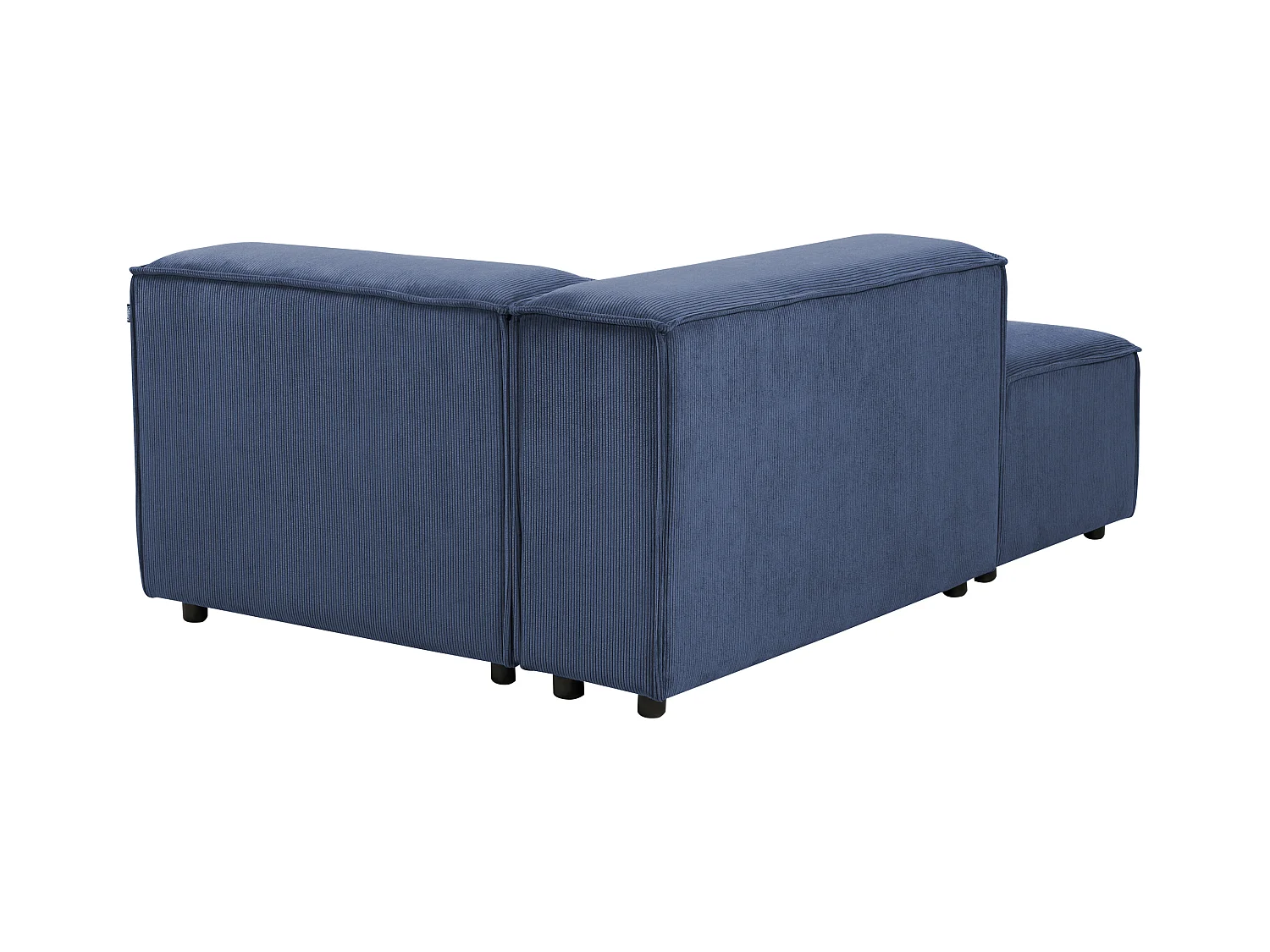 Chaise longue APRICA Velours côtelé Bleu foncé