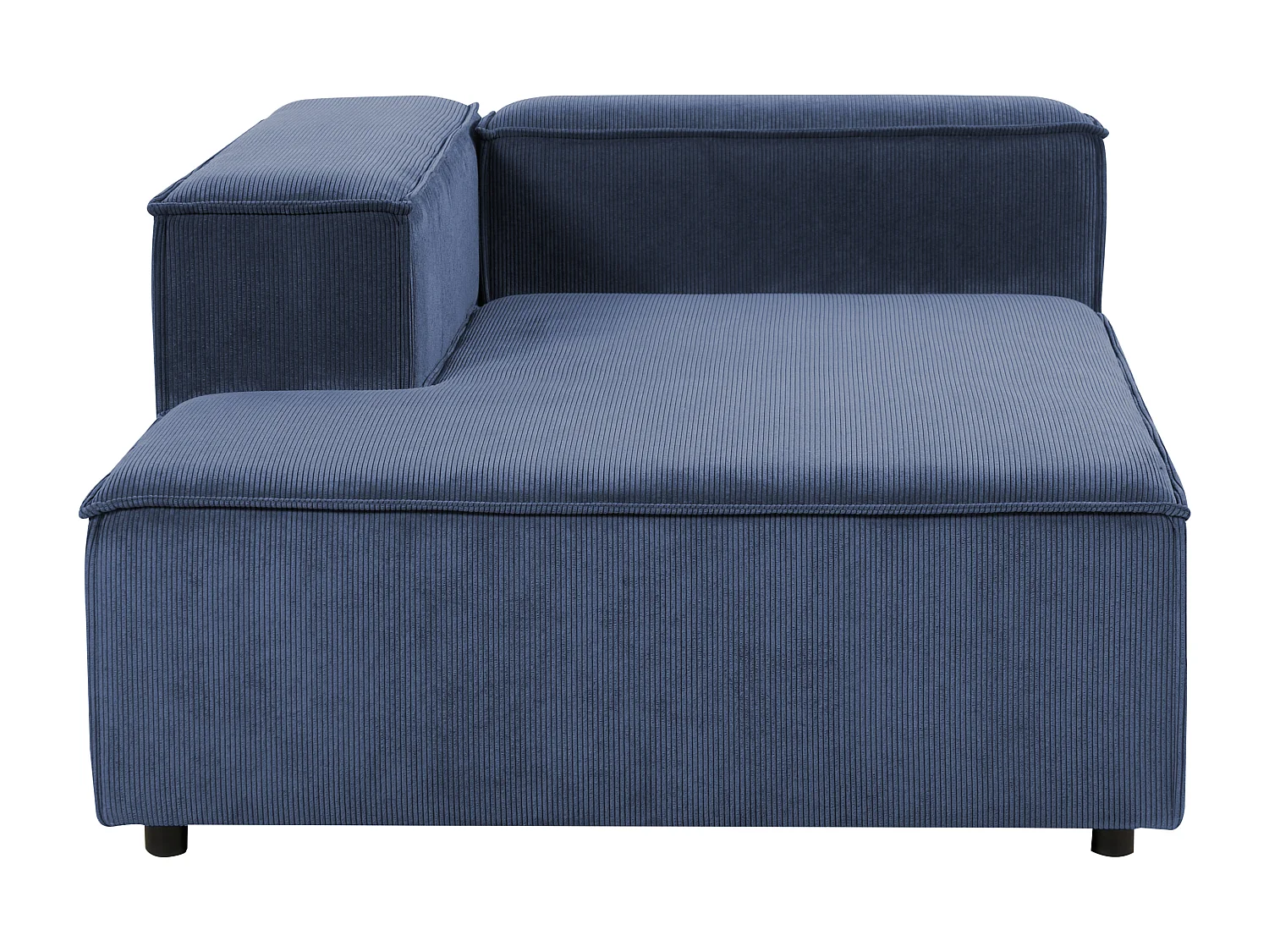 Chaise longue APRICA Velours côtelé Bleu foncé