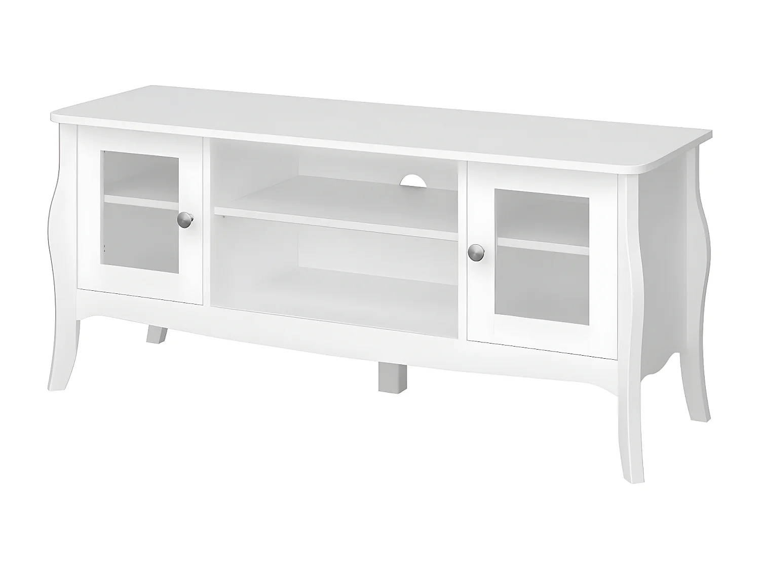 Baroque TV-meubel 2 deuren 1 plank wit.