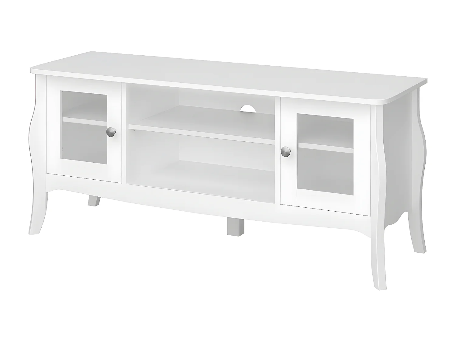 Baroque TV-meubel 2 deuren 1 plank wit.