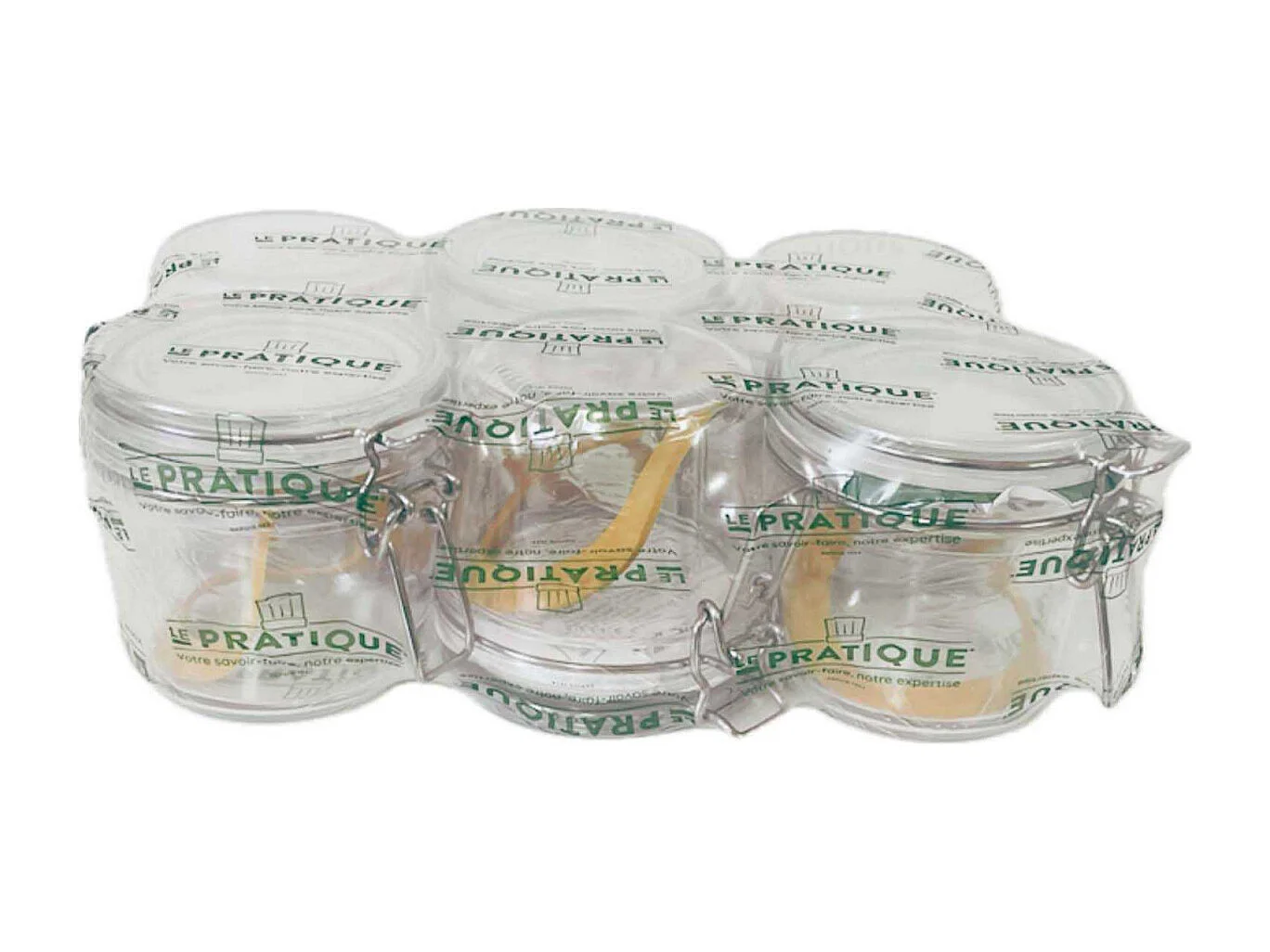 Set de 6 bocaux en verre à armature 350 ml