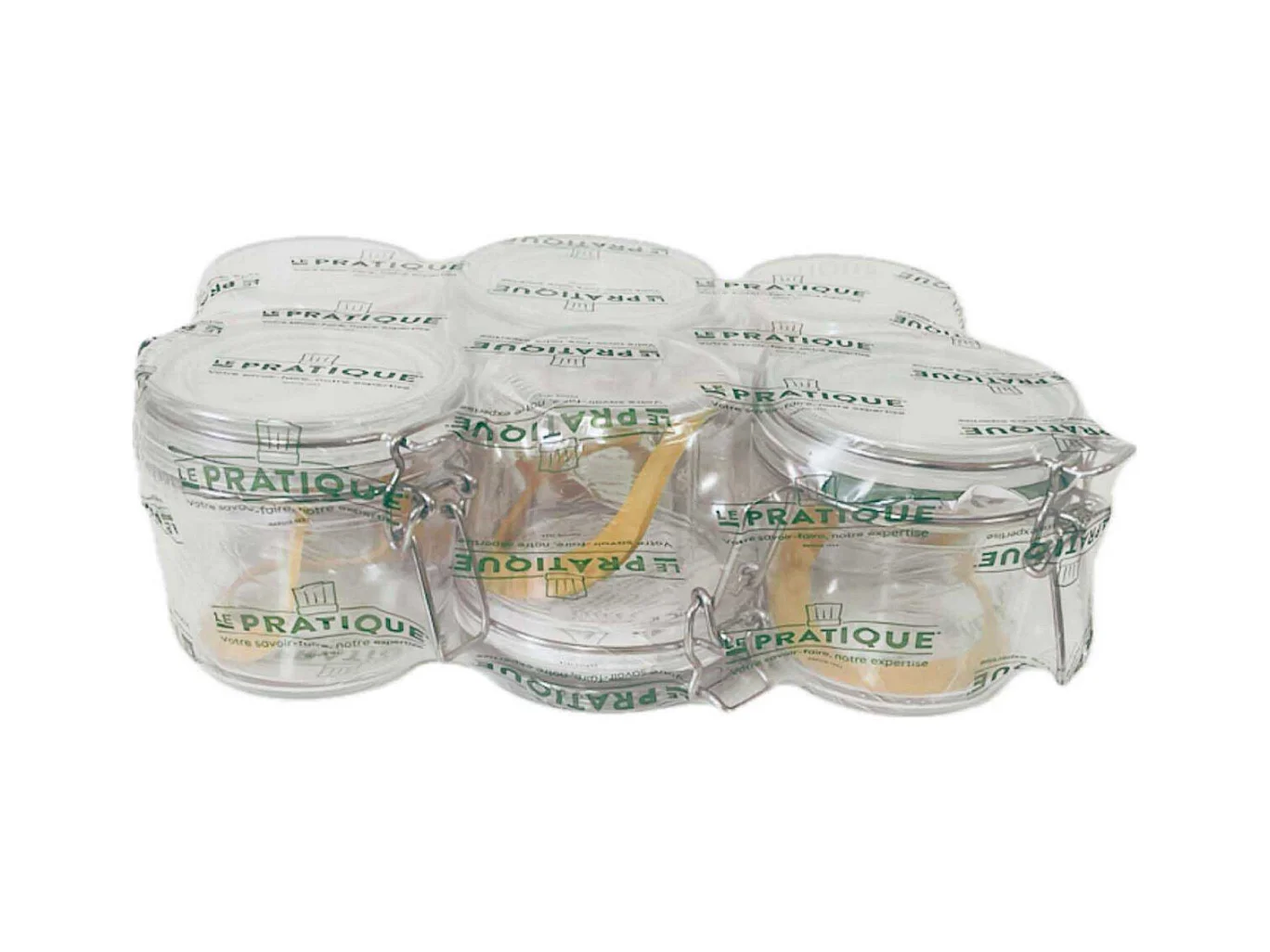 Set de 6 bocaux en verre à armature 350 ml