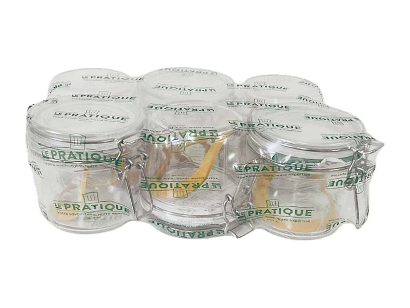 Set de 6 bocaux en verre à armature 350 ml