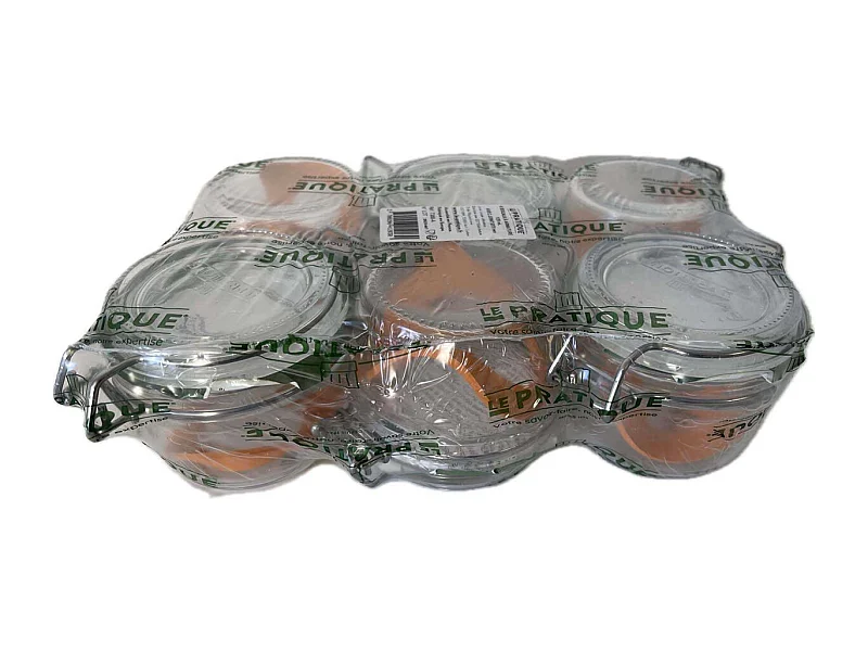 Set de 6 bocaux en verre à armature 125 ml