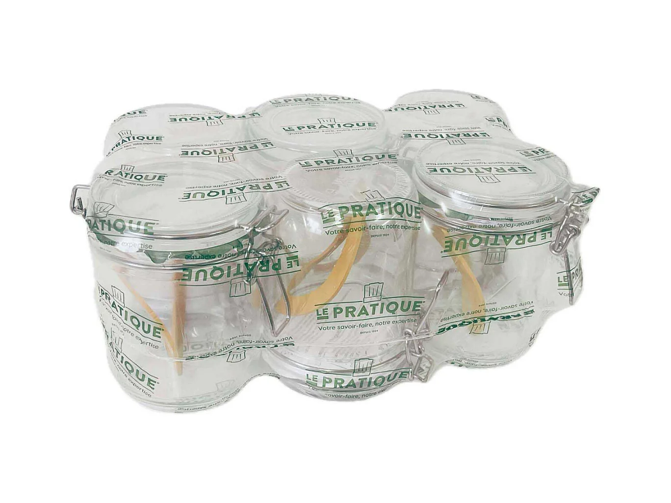 Set de 6 bocaux en verre à armature 500 ml