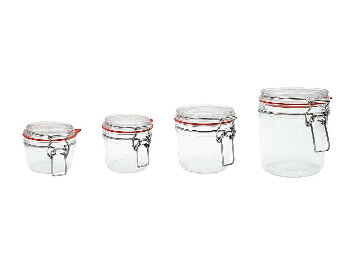 Set de 6 bocaux en verre à armature 200 ml