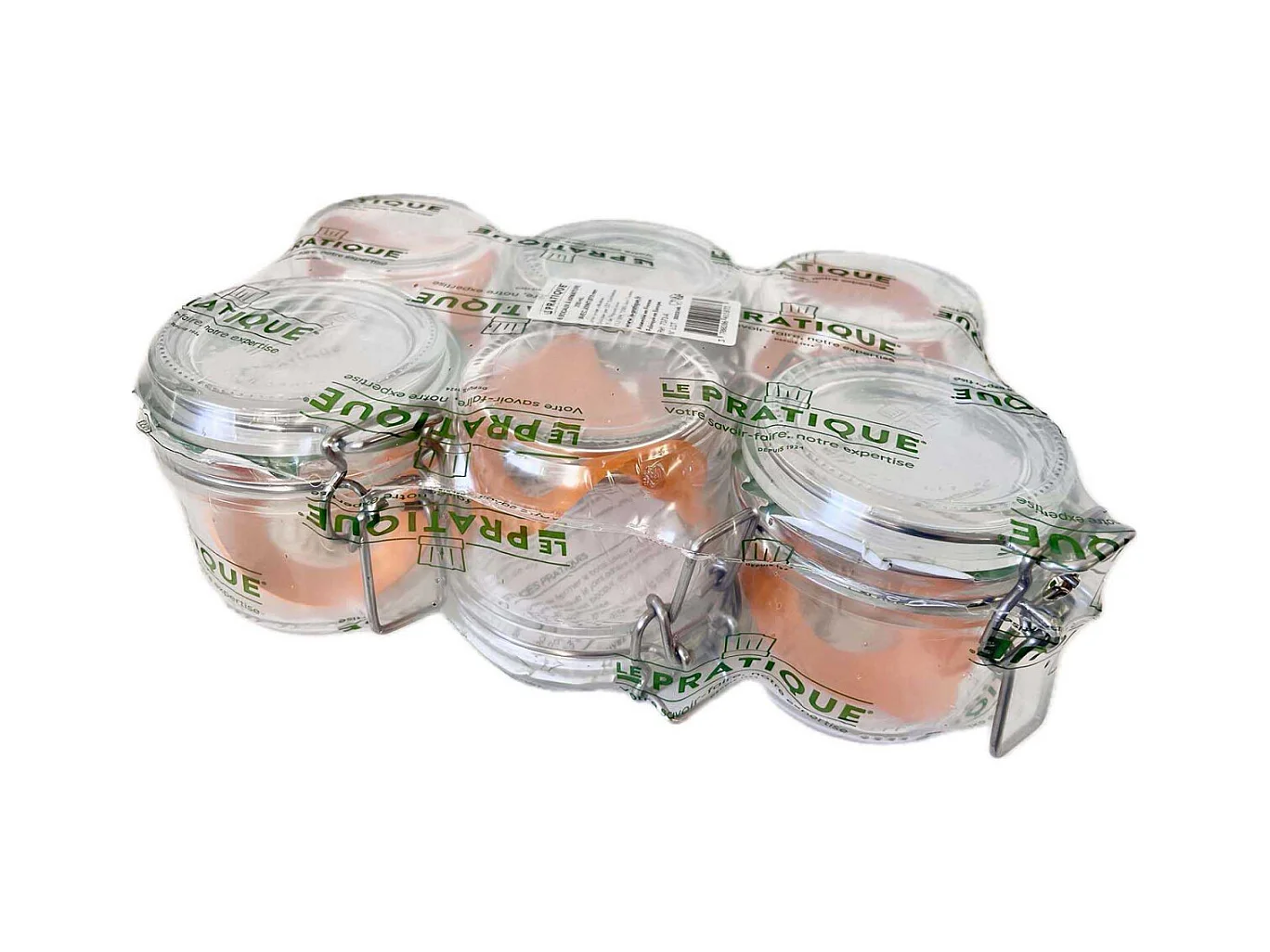 Set de 6 bocaux en verre à armature 200 ml