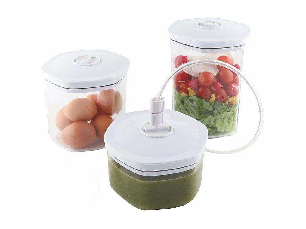 Boîtes sous vide en plastique (Lot de 3)