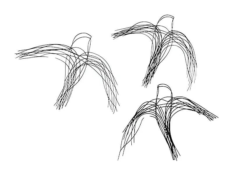 Décor mural Oiseaux en métal (lot de 3)