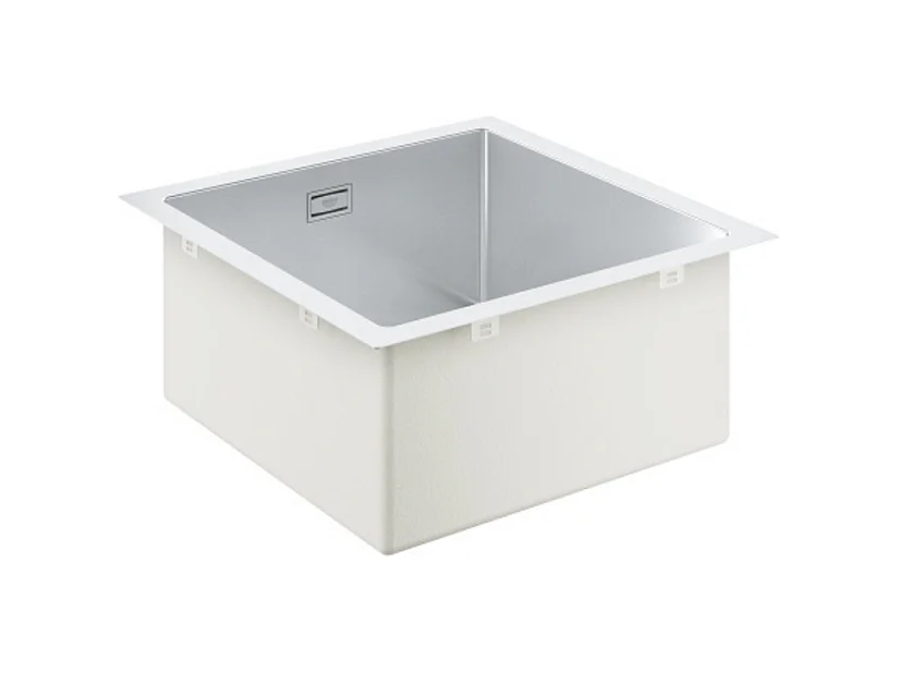 RVS spoelbak K700 GROHE - Snelle Installatie - Kwaliteit AISI 304 - 46,4x46,4 cm - Zonder Afdruiprek