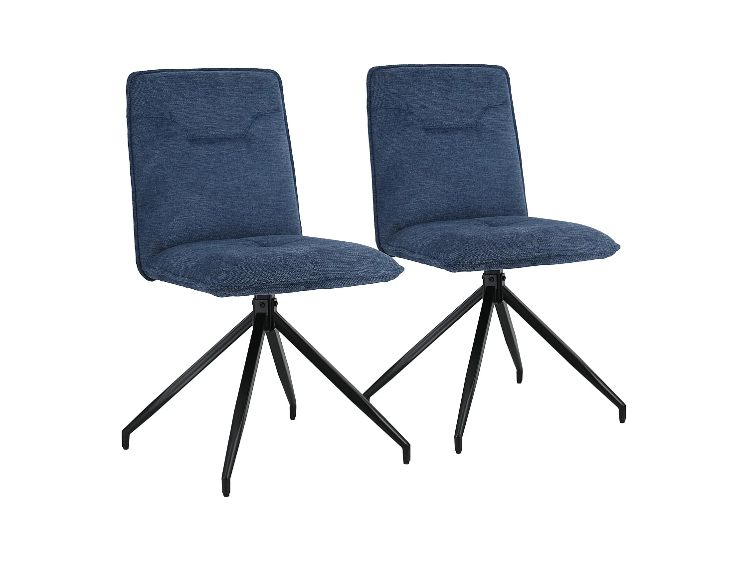 Lot de 2 chaises en tissu bleu AREN - HAPPY GARDEN