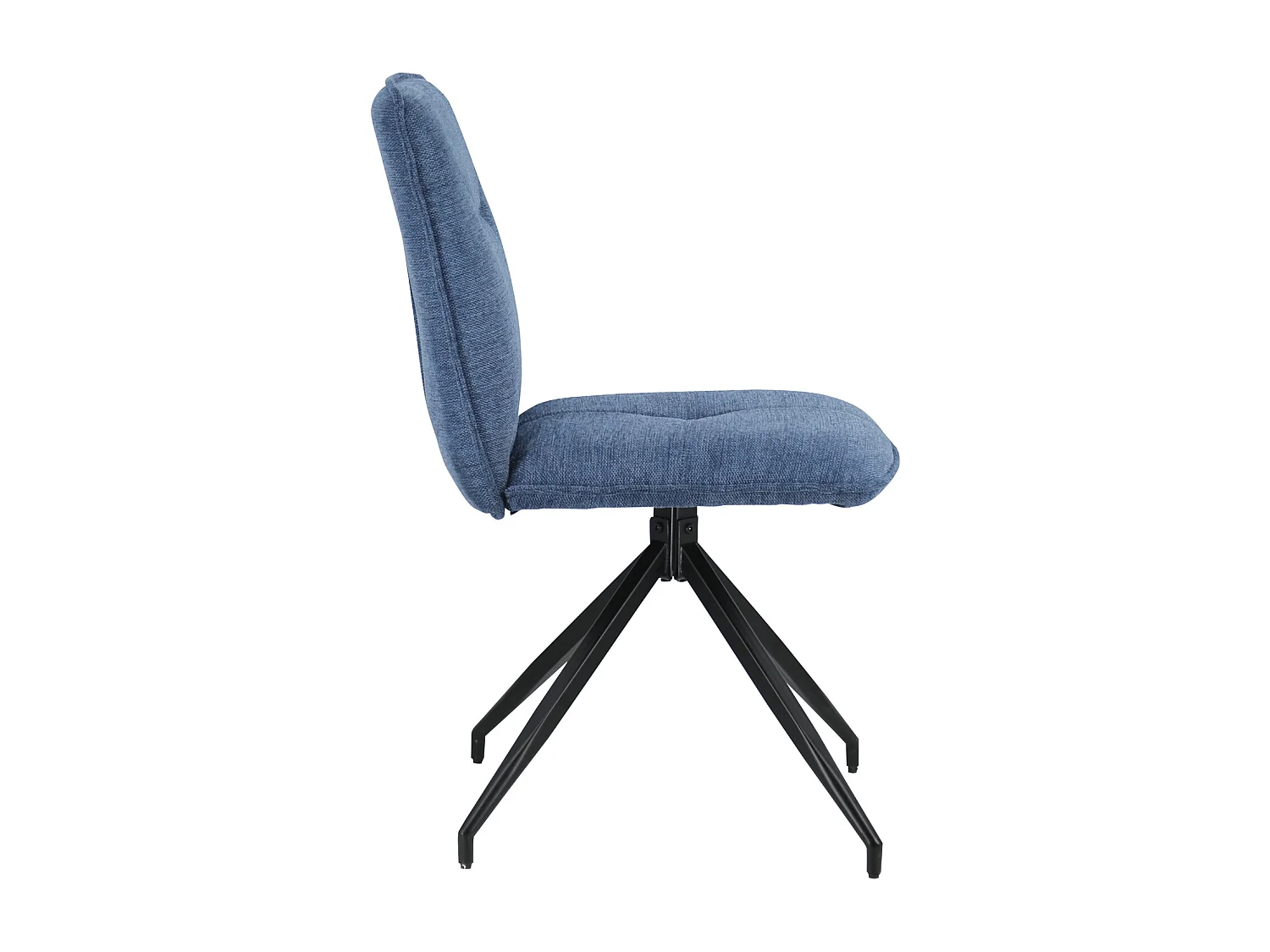 Set van 2 AREN blauwe stoffen stoelen