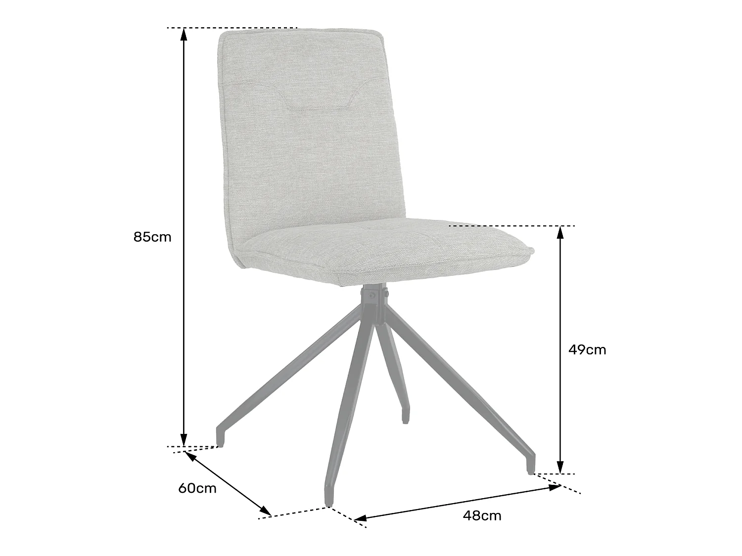 Lot de 2 chaises en tissu bleu AREN - HAPPY GARDEN