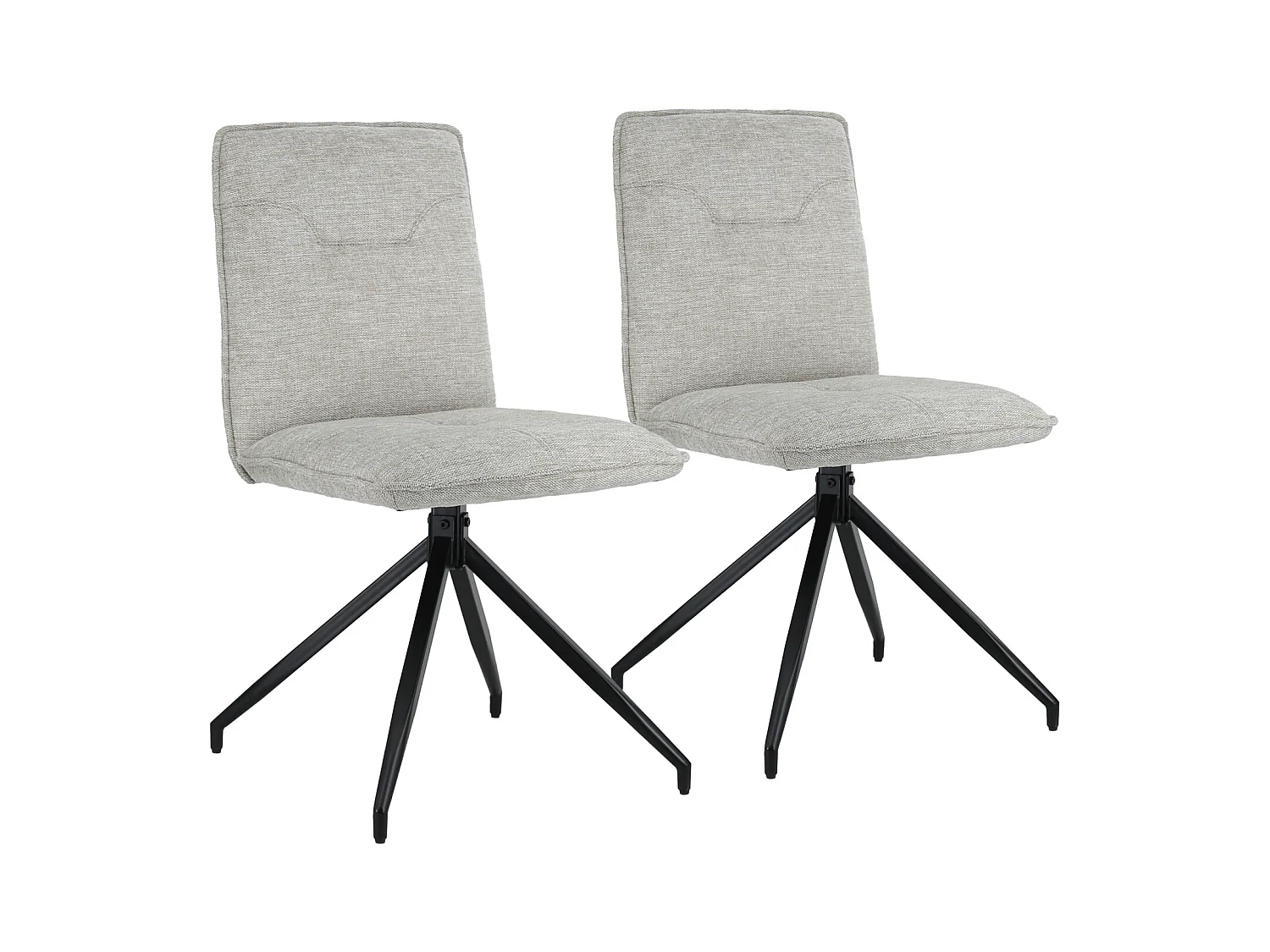 Lot de 2 chaises en tissu beige AREN - HAPPY GARDEN