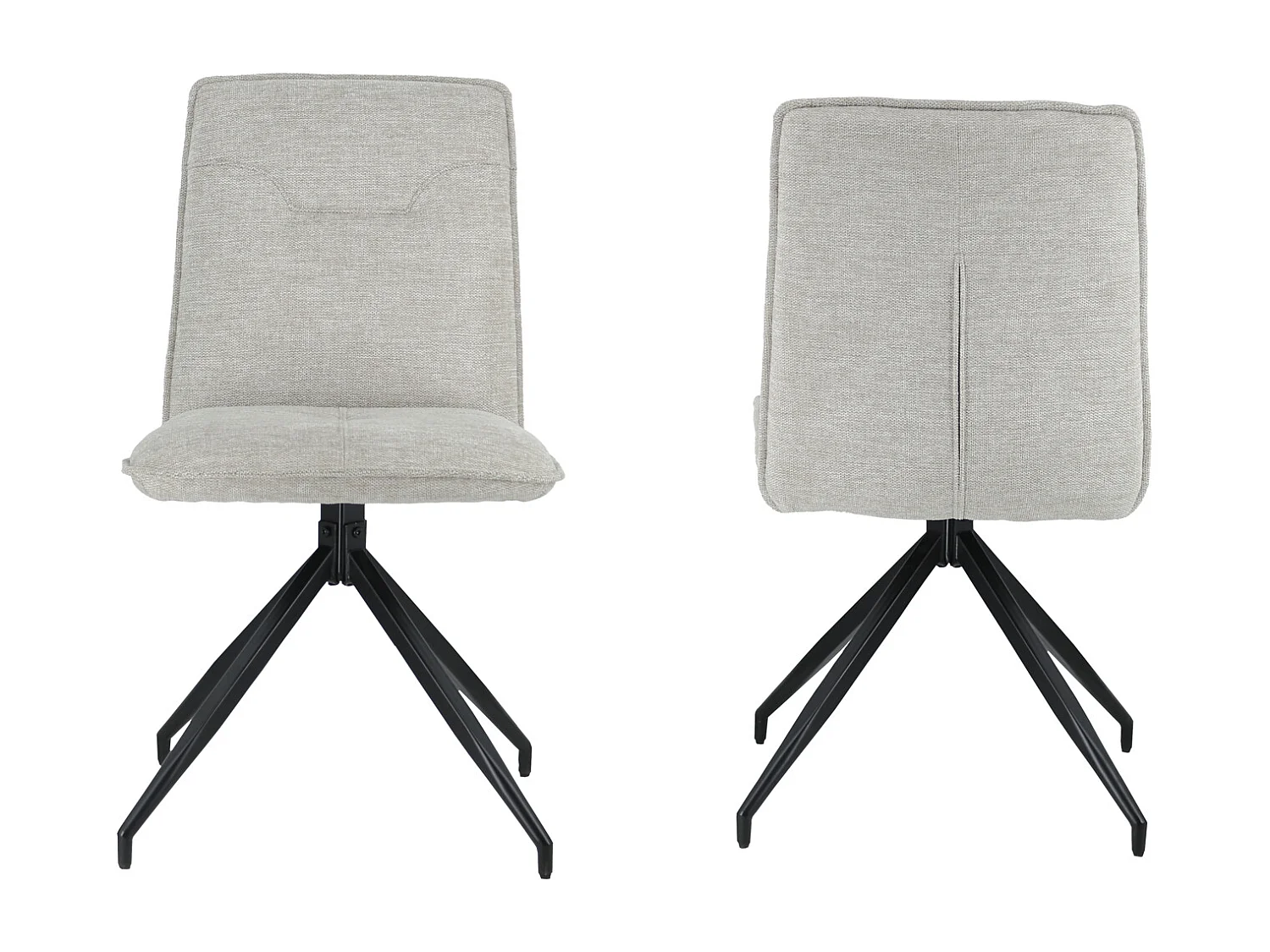 Set van 2 beige AREN stoffen stoelen