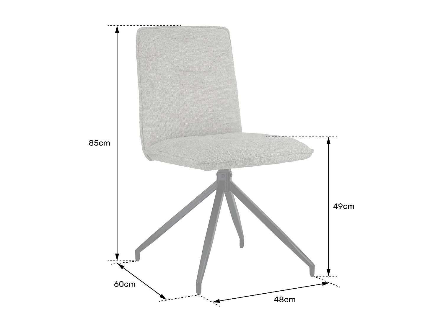 Set van 2 beige AREN stoffen stoelen