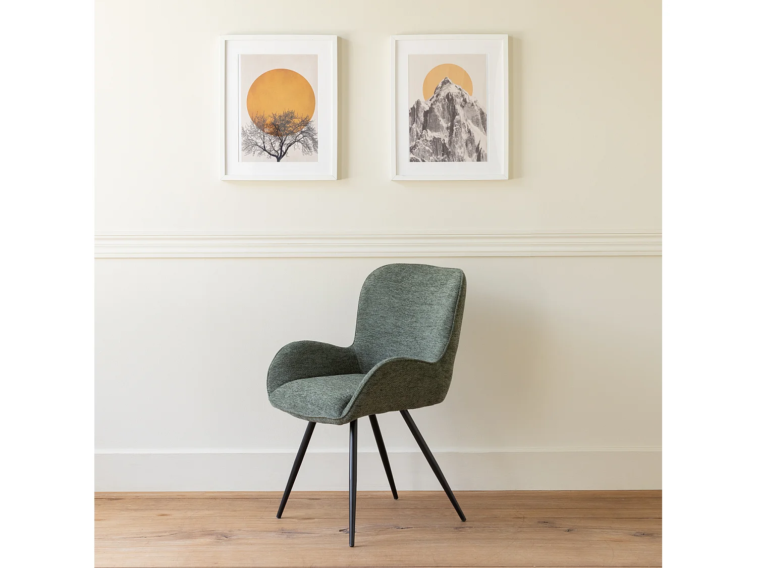 Groene EVA chenille stoel - HAPPY GARDEN