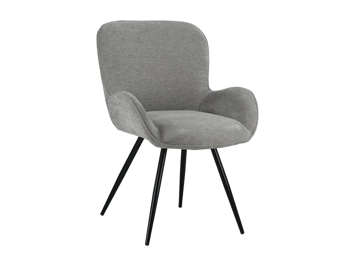 Grauer Chenille-Stuhl EVA